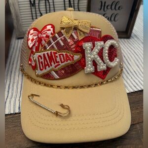 Kansas City Chiefs NFL football game day ready custom trucker hats
